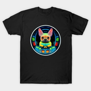 French Bulldog Moon Spaceship T-Shirt